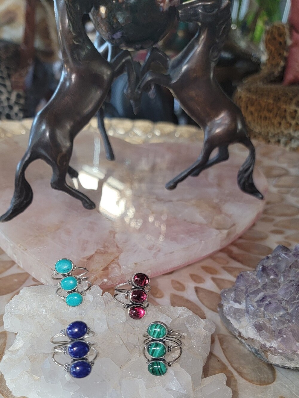 Set Of 4 Rings 💙💜💚🩵 - Picture 5 of 13